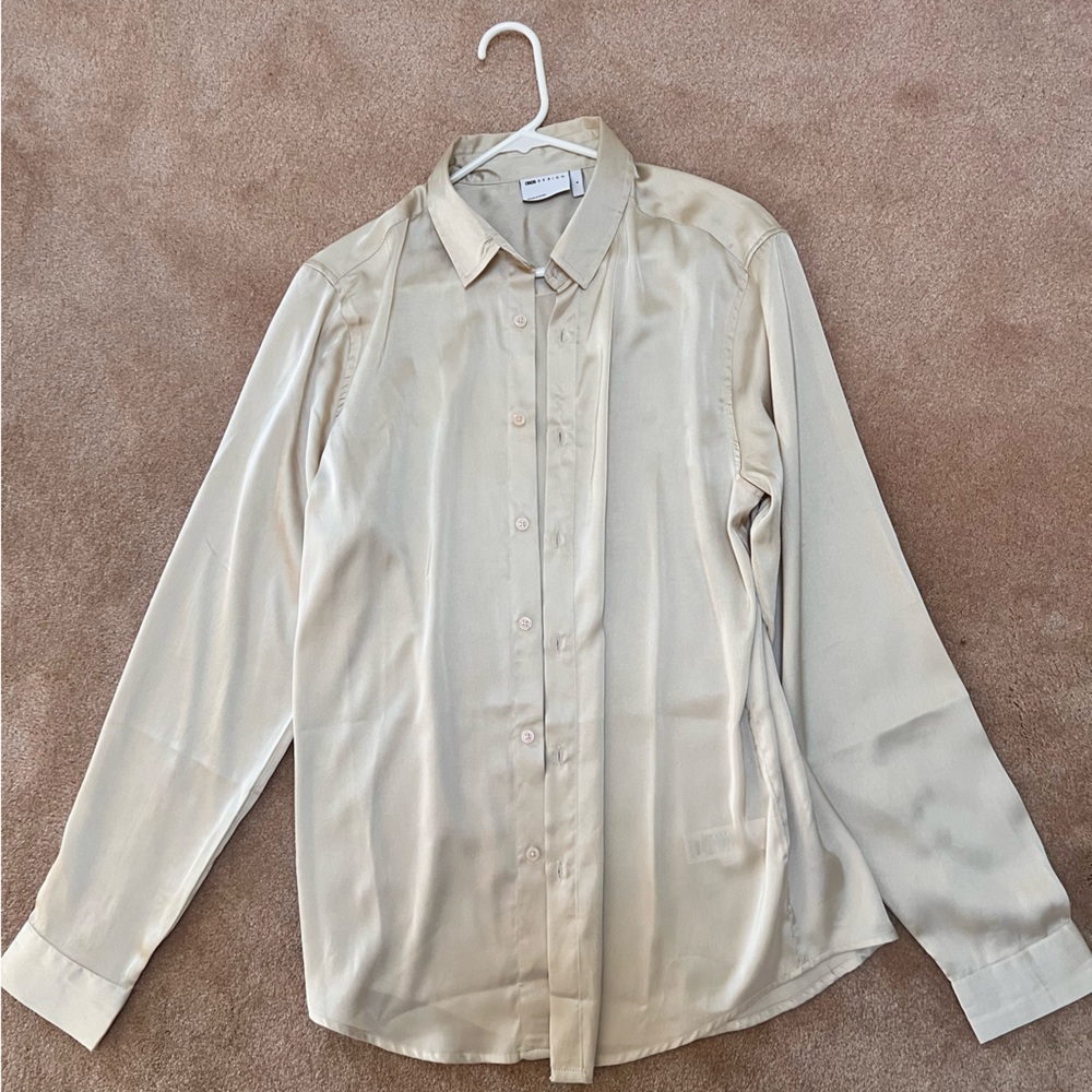 ASOS Cream Casual Button Down Shirt